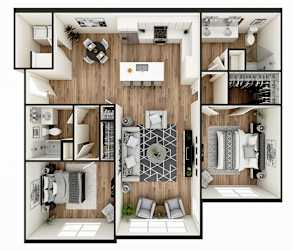A series of images showing different rooms of a house.