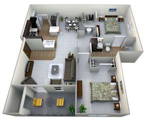 1 bedroom 1 bath A at Aventura at Hawk Ridge Apartments, Lake St Louis, 63367