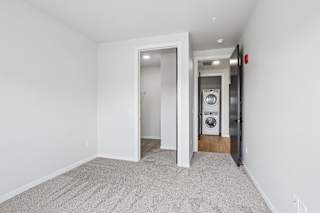 A laundry room with a washer and dryer.