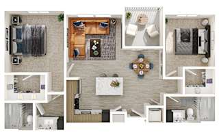 A series of images showing different rooms of a house.