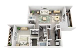 A3 FLAT | 812 SQ FT | 1 BED / 1 BATH at Maxwell Townhomes, Texas
