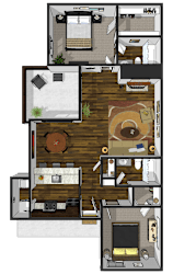a floor plan our two bedroom apartment home at The View at Lake Highlands