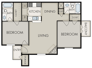 2 A Floorplan at Knoll Crest, San Antonio, TX, 78240