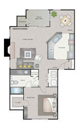 A2 | 766 SQ FT | 1 BED / 1 BATH