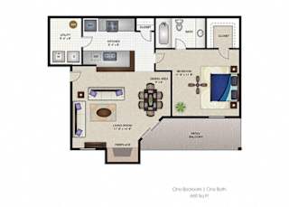 1 bed 1 bath A at The Hudson, North Richland Hills, TX