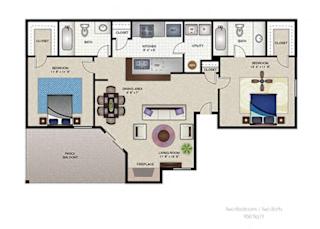 2 bed 2 bath A at The Hudson, North Richland Hills, Texas