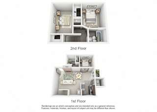 C1 TOWNHOME | 1,200 SQ FT | 3 BED / 2 BATH at Maxwell Townhomes, San Antonio