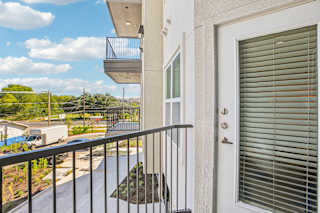 Private balcony with door at Matador Apartments, Texas