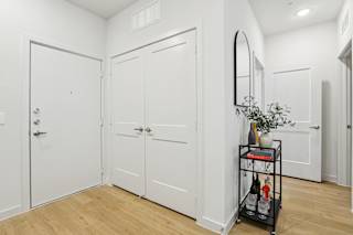 Entryway with closet and cart at Matador Apartments, Texas, 78745