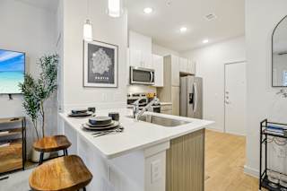 Kitchen Area at Matador Apartments, Austin