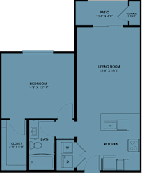 1 bed 1 bath A at Bridge at Speyside Apartments, Texas, 78754
