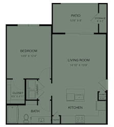 1 bed 1 bath E at Bridge at Three Hills Apartments, Austin, 78747