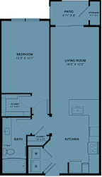 1 bed 1 bath D at Bridge at Speyside Apartments, Austin, 78754