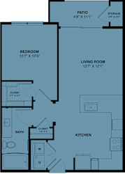 1 bed 1 bath U at Bridge at Speyside Apartments, Austin, TX, 78754