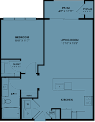 1 bed 1 bath V at Bridge at Speyside Apartments, Texas, 78754