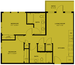 2 bed 2 bath E at Park South Apartments, Texas