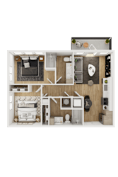 2 bed 2 bath G at Park South Apartments, Texas, 78748