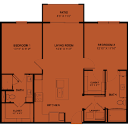 2 bed 2 bath M at Bridge at Speyside Apartments, Texas