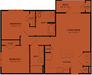 2 bed 2 bath G at Bridge at Speyside Apartments, Texas, 78754