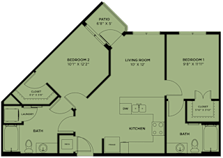 2 bed 2 bath at Park South Apartments, Austin, TX, 78748