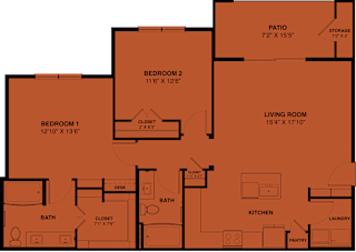 2 bed 2 bath H at Bridge at Speyside Apartments, Austin