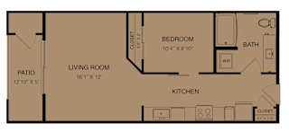 Studio 1 bath E1 Floor Plan A at Bridge at Three Hills Apartments, Texas, 78747