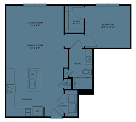 1 bed 1 bath D at ThreeTwenty at the Vybe Apartments, Kyle, TX