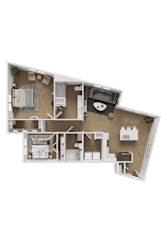 2 bed 2 bath X at ThreeTwenty at the Vybe Apartments, Kyle, TX, 78640
