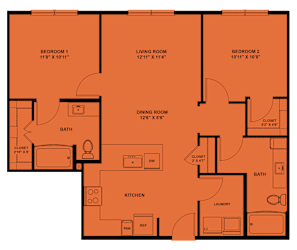2 bed 2 bath D at ThreeTwenty at the Vybe Apartments, Kyle, TX, 78640