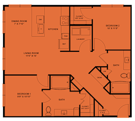 2 bed 2 bath E at ThreeTwenty at the Vybe Apartments, Kyle, TX