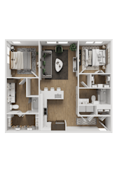 2 bed 2 bath T at ThreeTwenty at the Vybe Apartments, Kyle, Texas