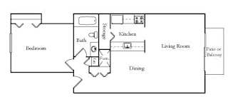 Floor Plan One Bedroom one Bath ET