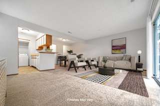 Baneberry Kitchen and Living Room at Timberlane Apartments, Peoria, IL, 61615