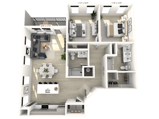 2 bed 2 bath G at Luxe 360 on Centerpointe Apartments, Midlothian