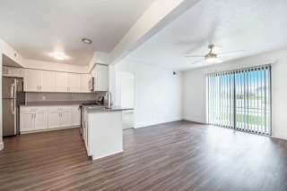 Living room and kitchen at The Crossings Apartments, Grand Rapids, 49508