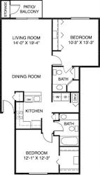 Floor Plan Two Bedroom_991
