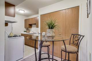 Marigold Dining and Kitchen at Rivers Edge Apartments, Waterford Twp