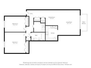 Foxglove Floor Plan at Timberlane Apartments, Illinois