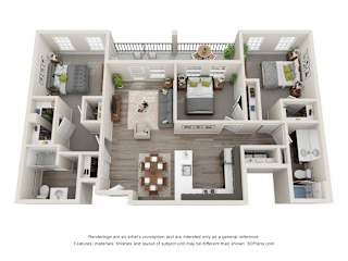 Laurel 3 Bed 2 Bath Floor Plan at 24 at Bloomfield, Bloomfield Hills, 48304