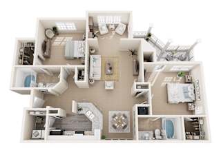 3D floor plan of the whitmore