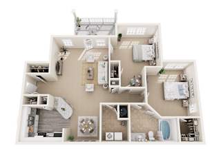 3D floor plan of the wycliff
