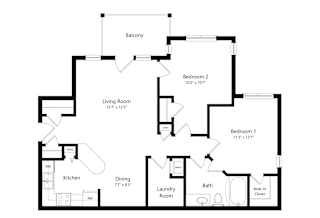 2D floor plan of the wycliff