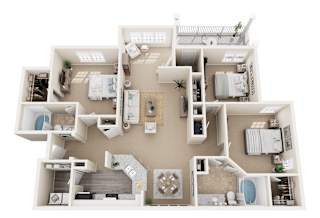 3D floor plan of the andrews