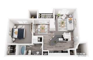 Wesley St. James Apartments Aspen floor plan image - Atlanta, GA