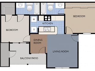 2 bedroom floor plan image