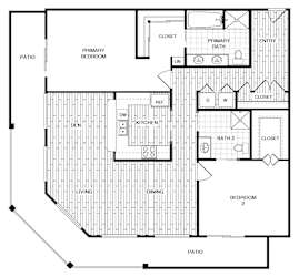 Ibiza - 2 bed 2 bath - 1561 sqft