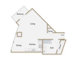 Embarcadero 2 floor plan at Towers at Rincon, California , 94105