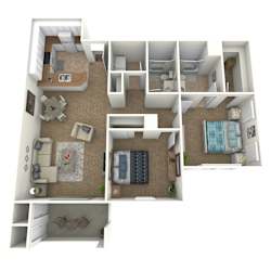 Pitzer - 2 bed 2 bath - 1076 sqft