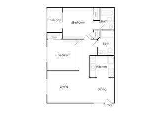B20D Floor Plan at Plaza Lafayette, Los Angeles, CA
