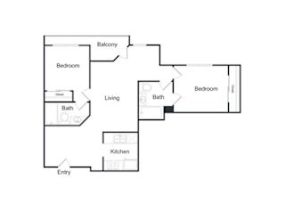 B20I Floor Plan at Plaza Lafayette, California, 90057